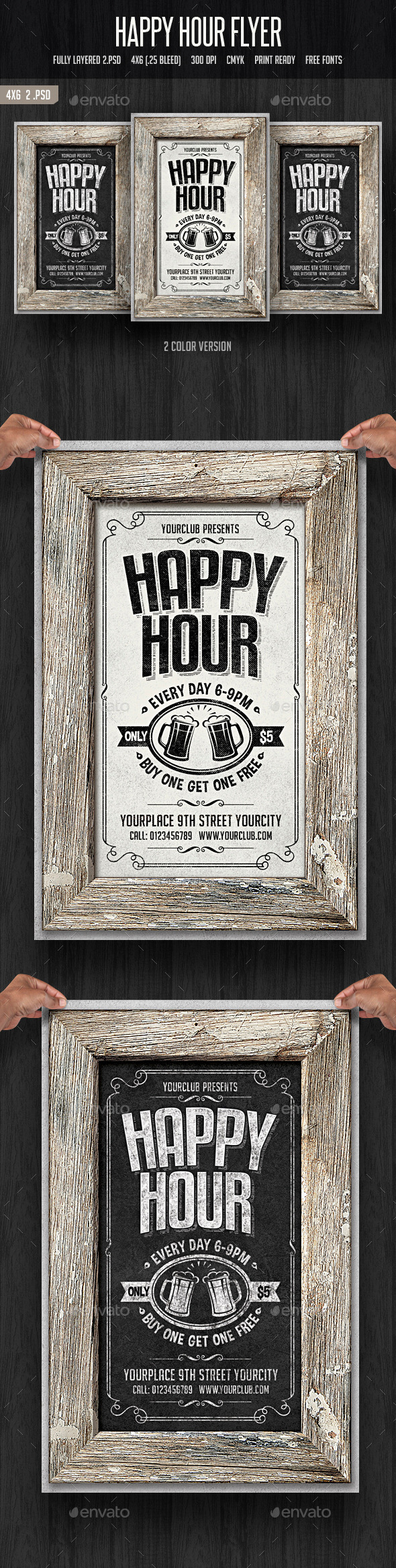Happy Hour Flyer 2 - Clubs & Parties Events