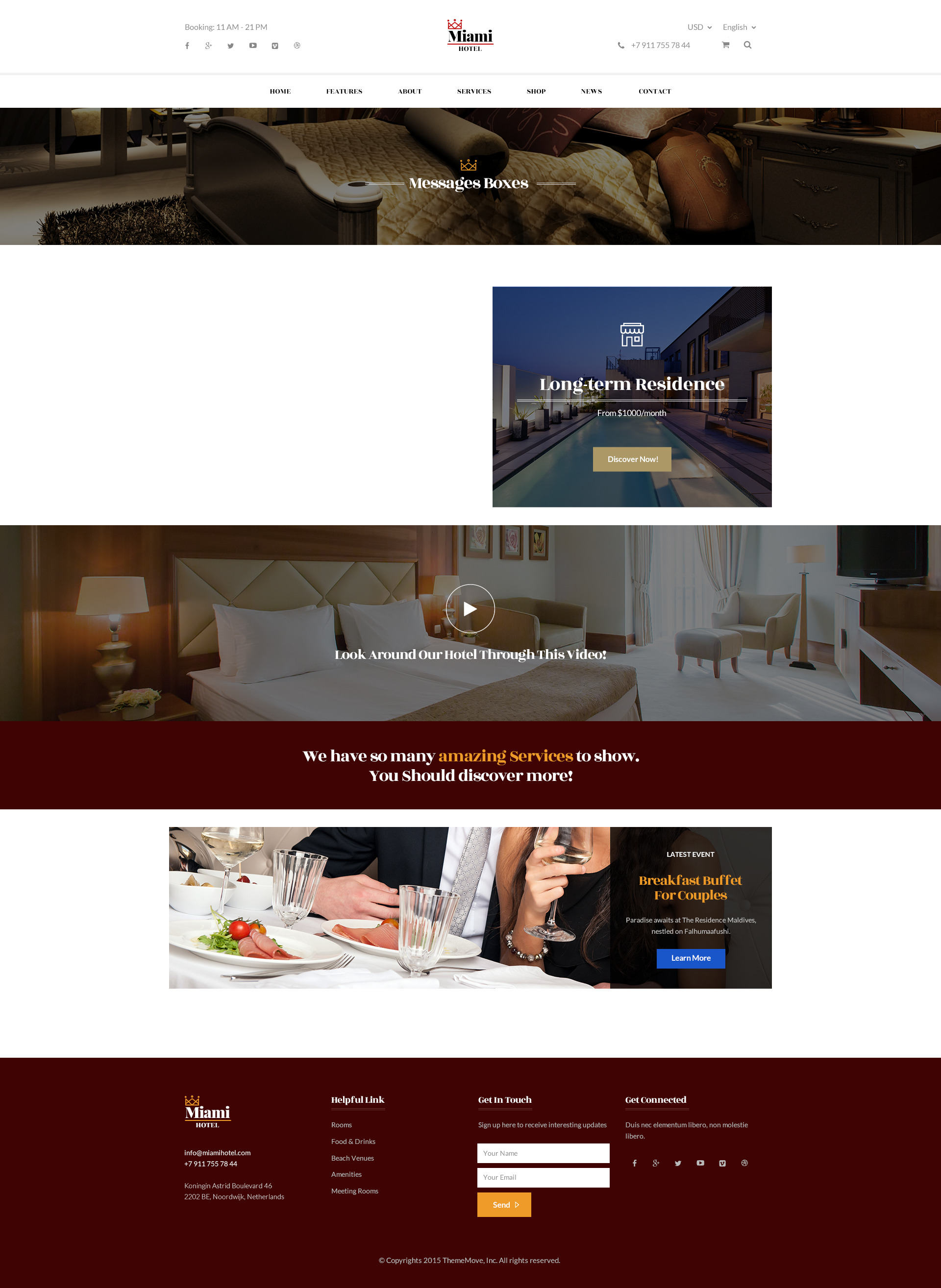 Miami - Exquisite Hotel PSD Template by ThemeSun | ThemeForest