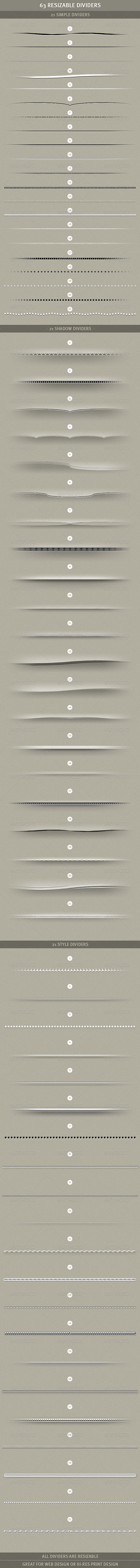 63 Resizable Dividers - Miscellaneous Web Elements