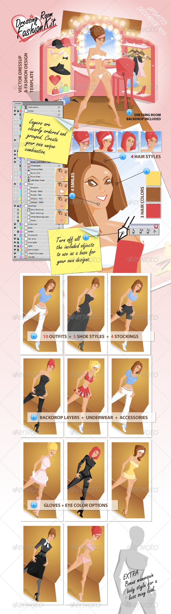 Dressing Room Fashion Kit - People Characters