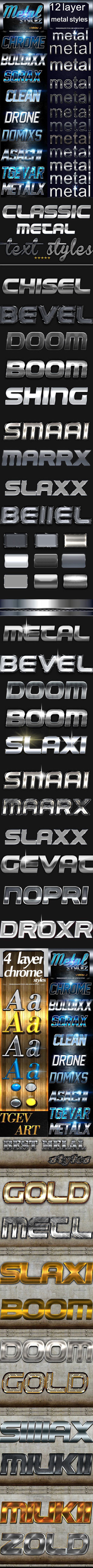 Text FX Big Metal Bundle - Text Effects Styles