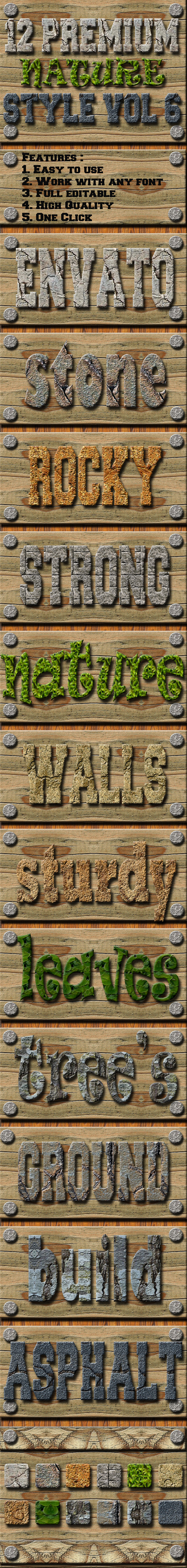 12 Premium Nature Style Vol 6 - Styles Photoshop