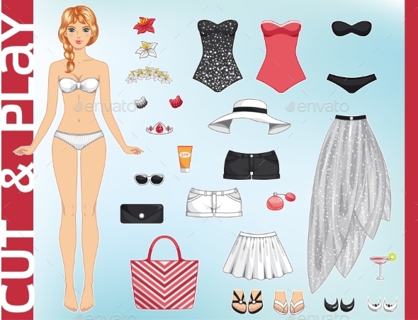 Dress Up Paper Doll - Miscellaneous Vectors