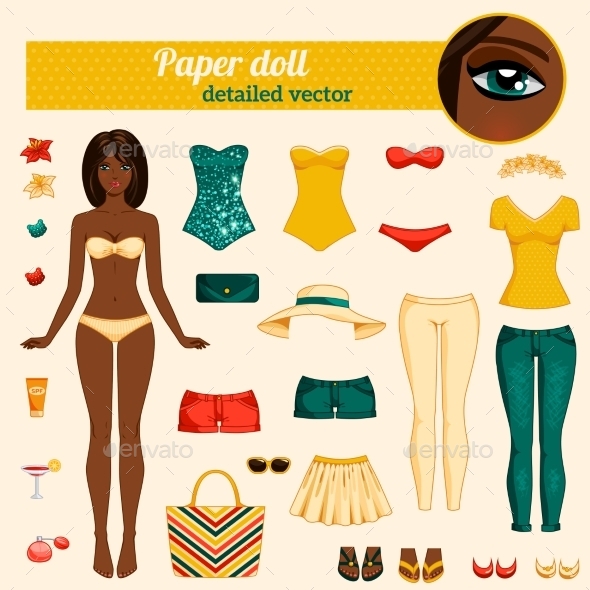 Dress Up Paper Doll - Miscellaneous Vectors