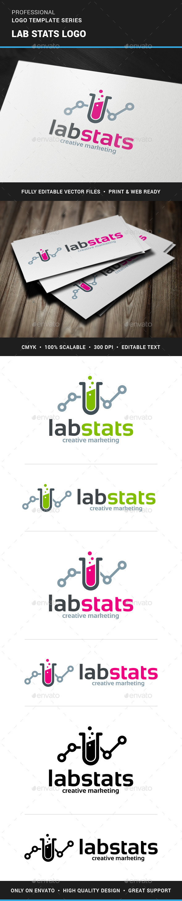Lab Stats Logo Template - Objects Logo Templates