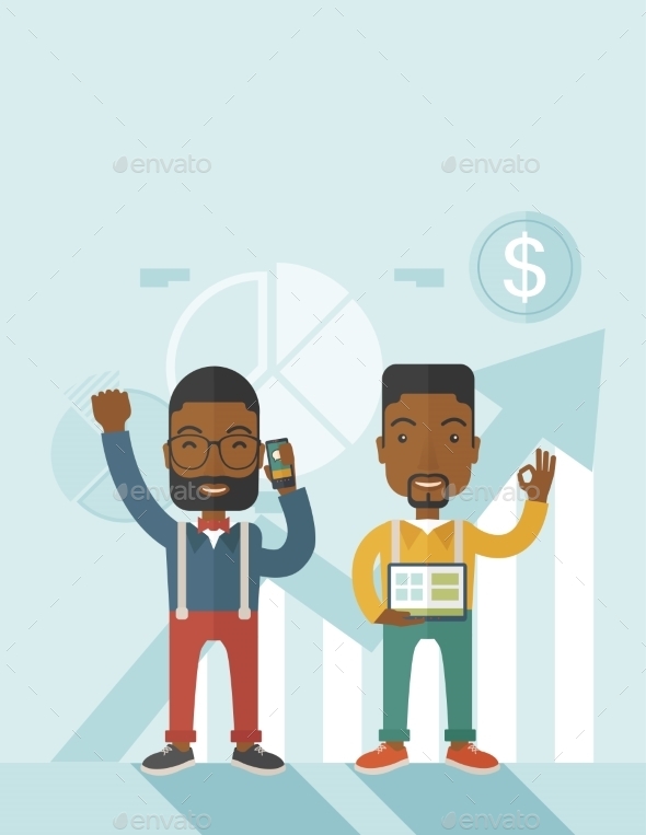 Businesmen with Arms Up High - Concepts Business