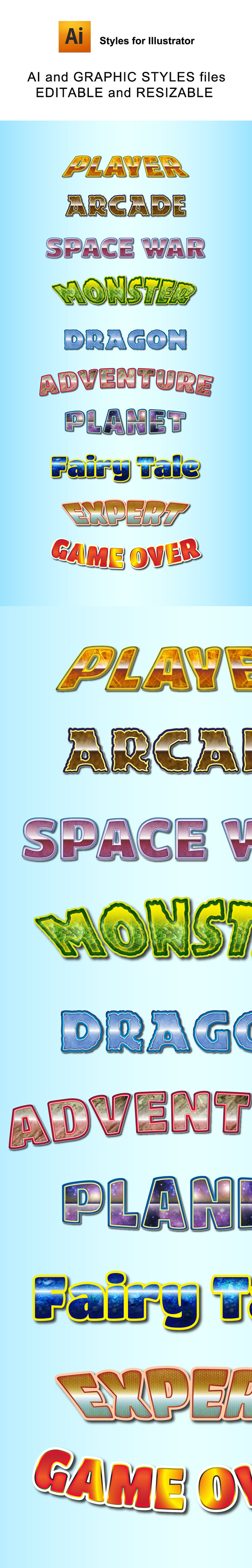 Player Graphic Style for Ai - Styles Illustrator