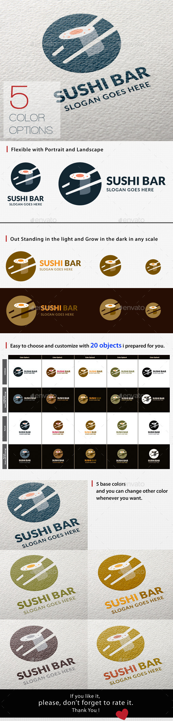 Sushi Logo - Food Logo Templates