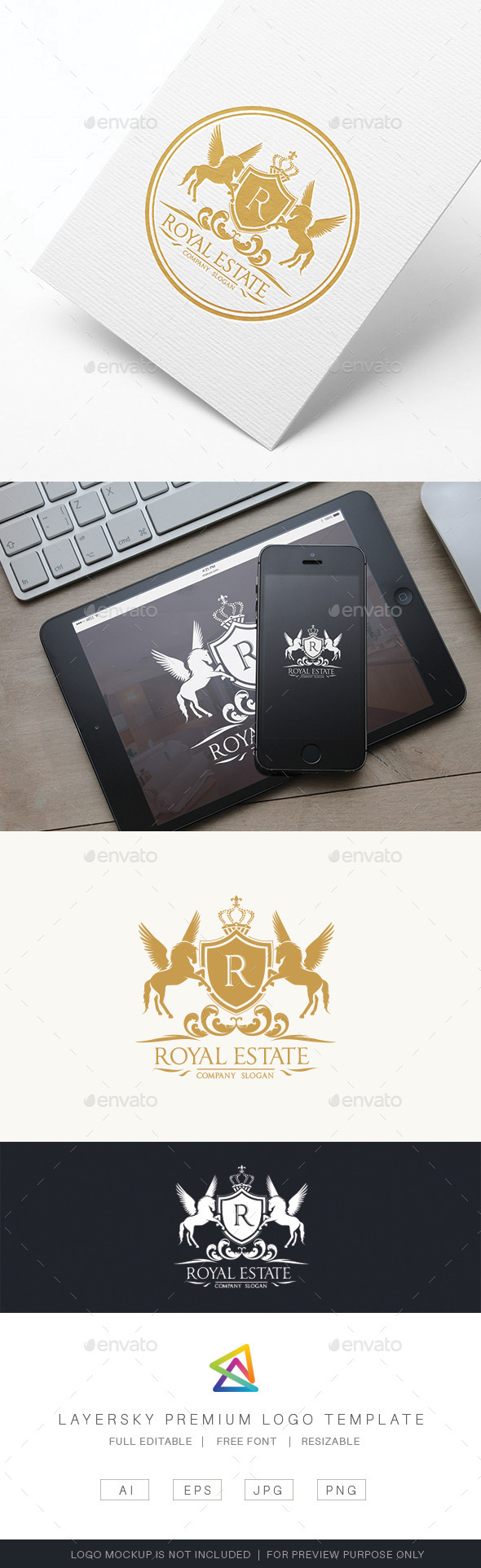 Royal Real Estate - Crests Logo Templates