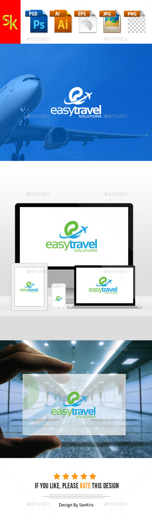 Easy Travel Solutions - Abstract Logo Templates
