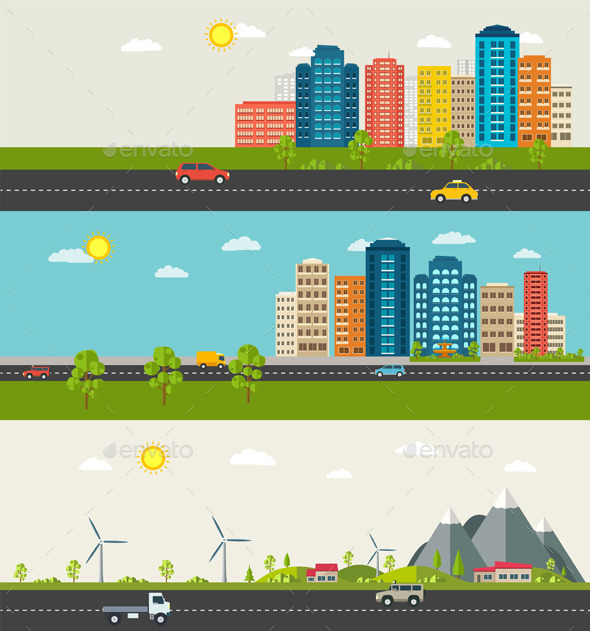 Urban and Suburban Landscape - Buildings Objects