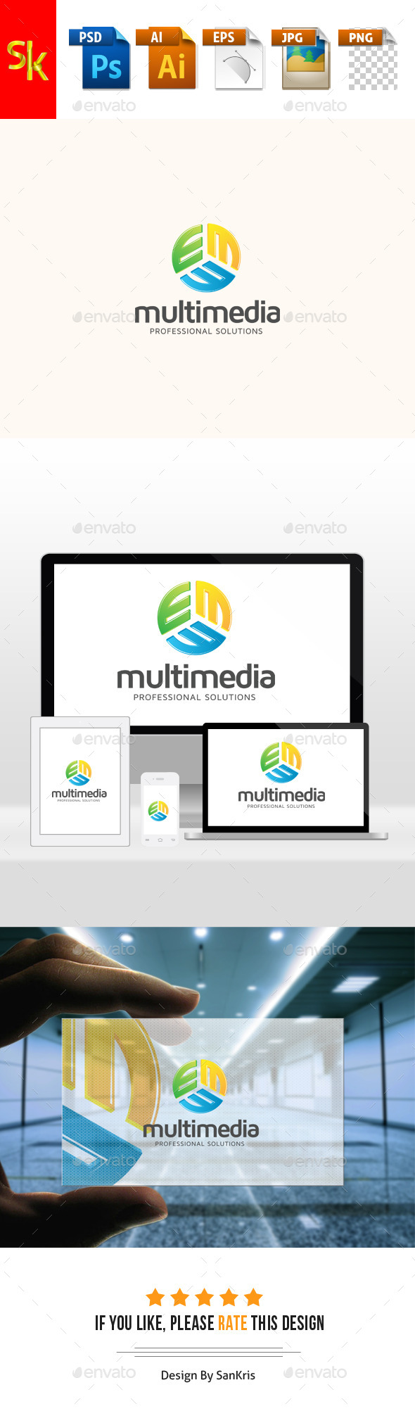 Multimedia Professional Solutions - Letters Logo Templates