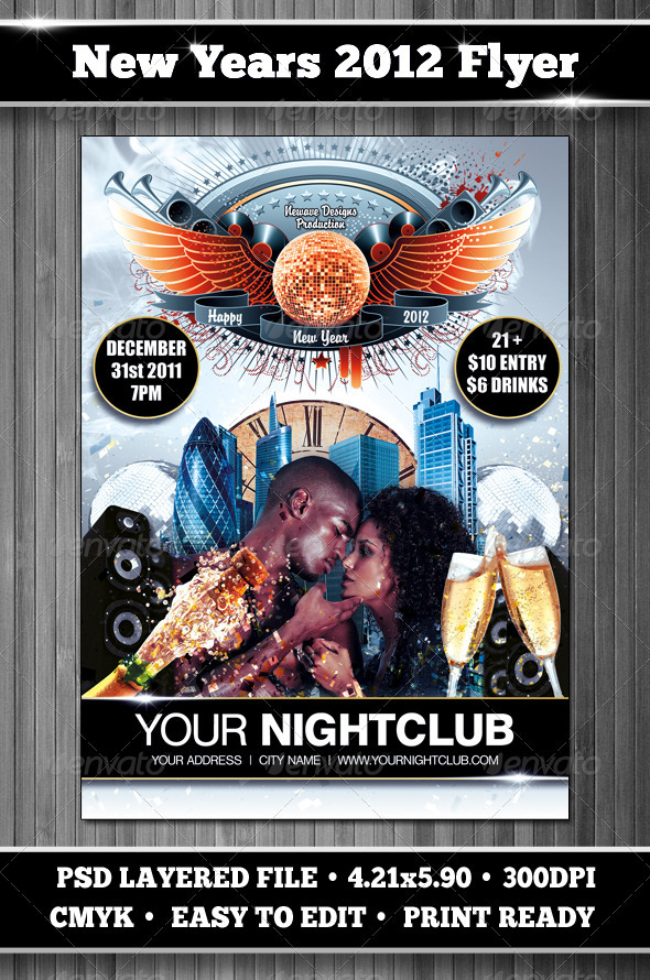 New Year's Party Flyer - Clubs & Parties Events