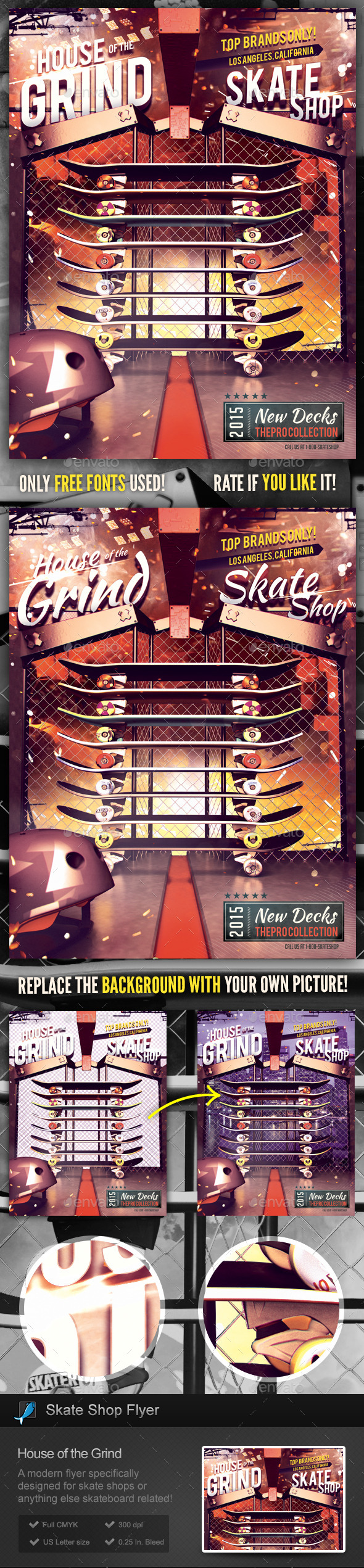 Skate Shop - Skateboarding Flyer Template - Sports Events