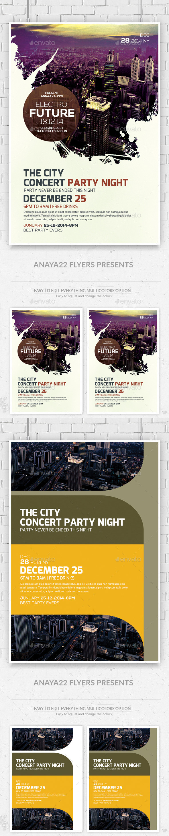 Futuristic Flyers Bundle - Clubs & Parties Events