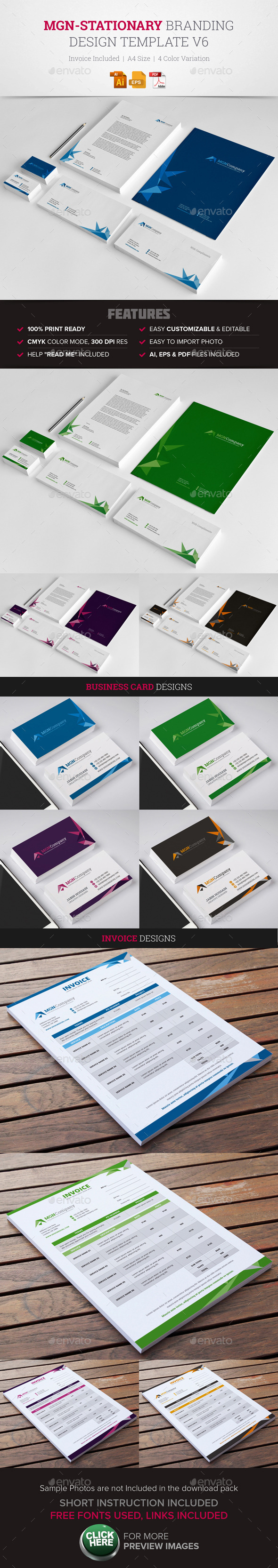 MGN-Stationary & Invoice Design v6 - Stationery Print Templates