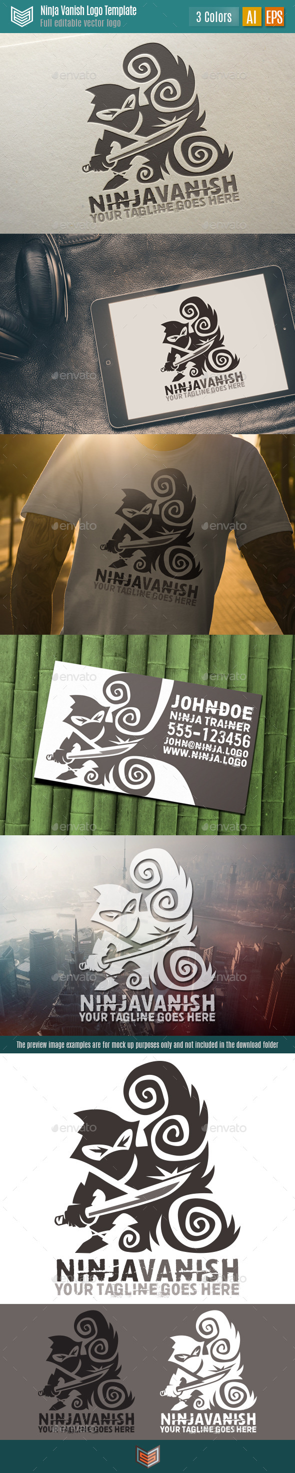 Ninja Vanish Logo - Humans Logo Templates