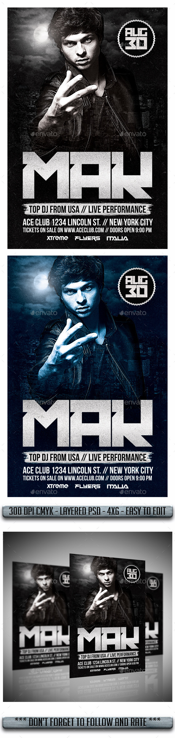 Guest DJ Flyer - Clubs & Parties Events