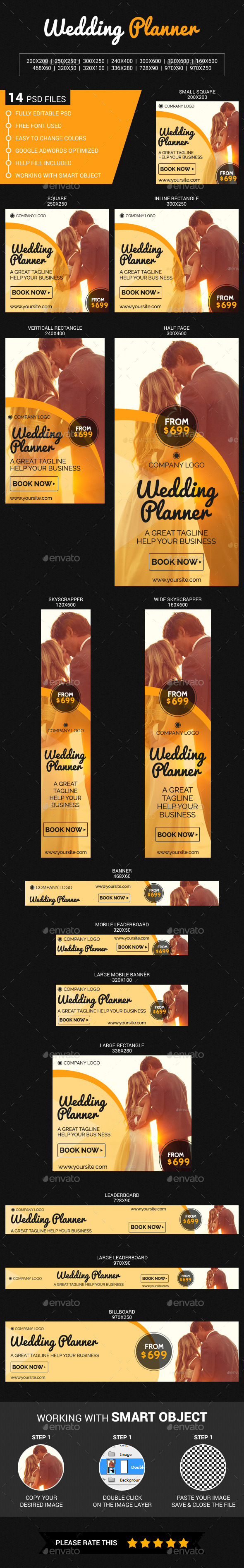 Wedding Planner - Banners & Ads Web Elements