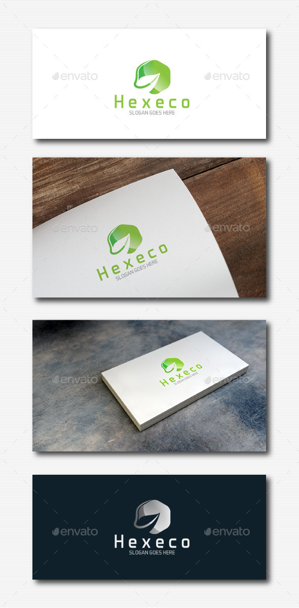 Leaf Hexagon Logo - Nature Logo Templates