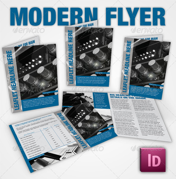 Simple Corporate Leaflet - InDesign - Clubs & Parties Events