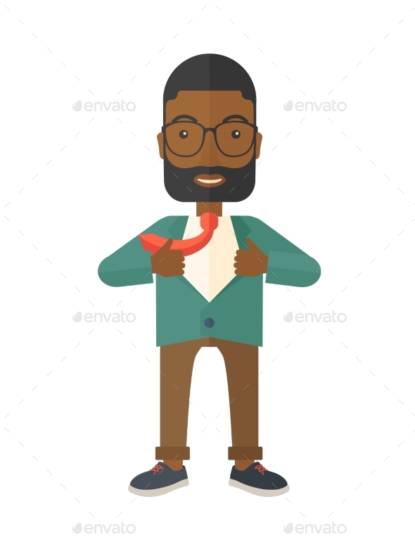 Working Man Changes His Clothes - People Characters
