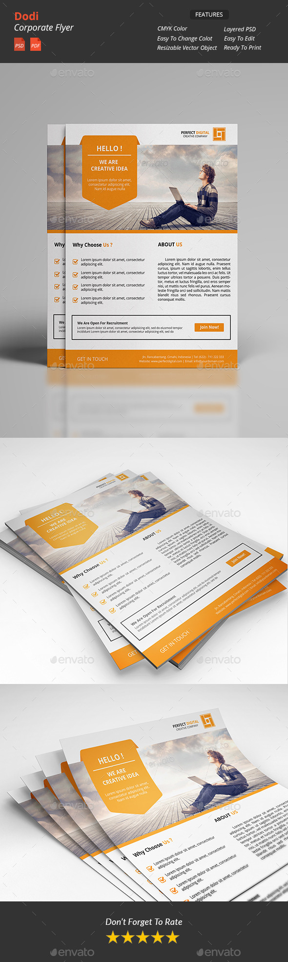 Dodi - Clean Corporate Flyer - Corporate Business Cards