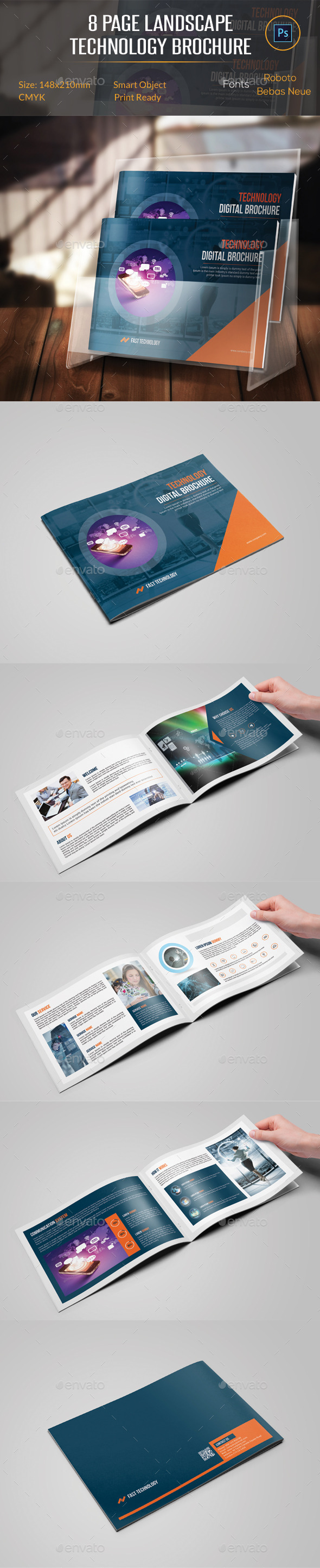 8 Pages Landscape Technology Brochure - Corporate Brochures