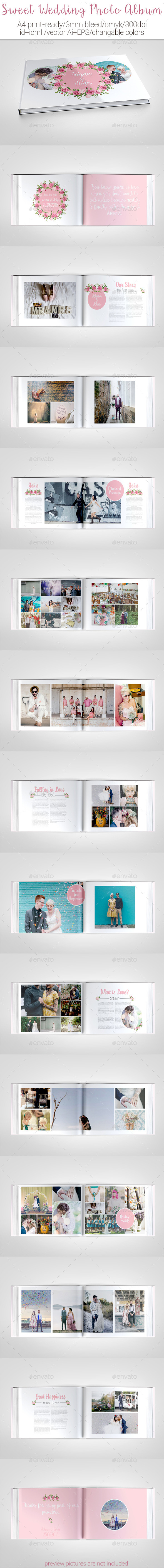 Sweet Wedding Photo Album - Photo Albums Print Templates