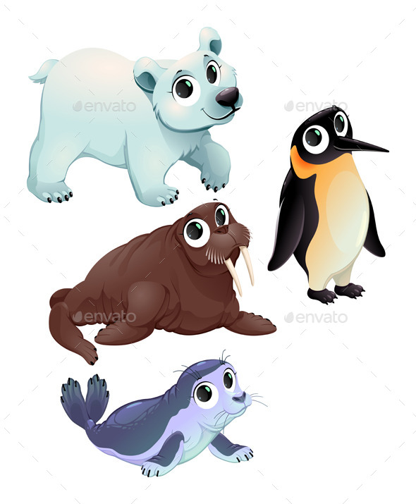 Funny Polar Animals - Animals Characters