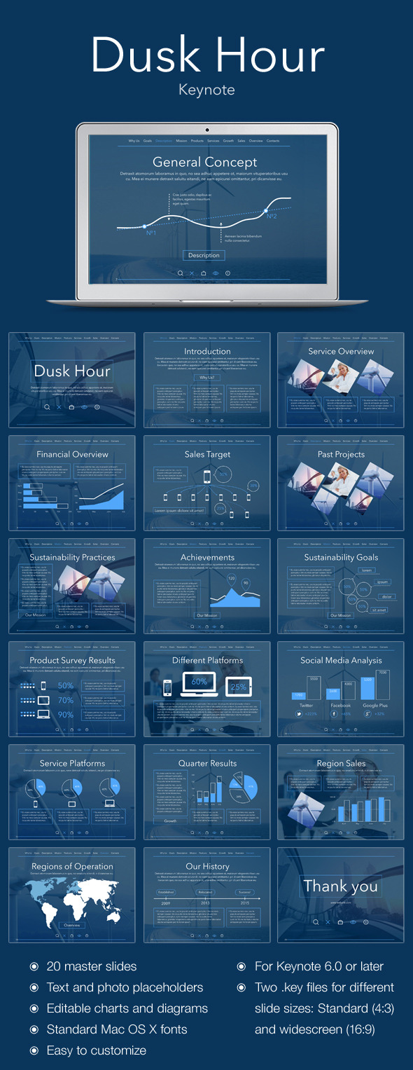 Dusk Hour Keynote Template - Business Keynote Templates