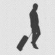 Silhouette of a Man With Suitcase - VideoHive Item for Sale