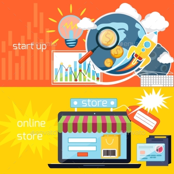 Start Up And Online Store - Concepts Business
