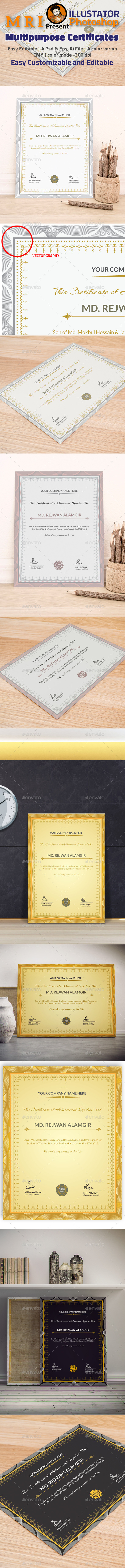 Multipurpose Certificates - Certificates Stationery