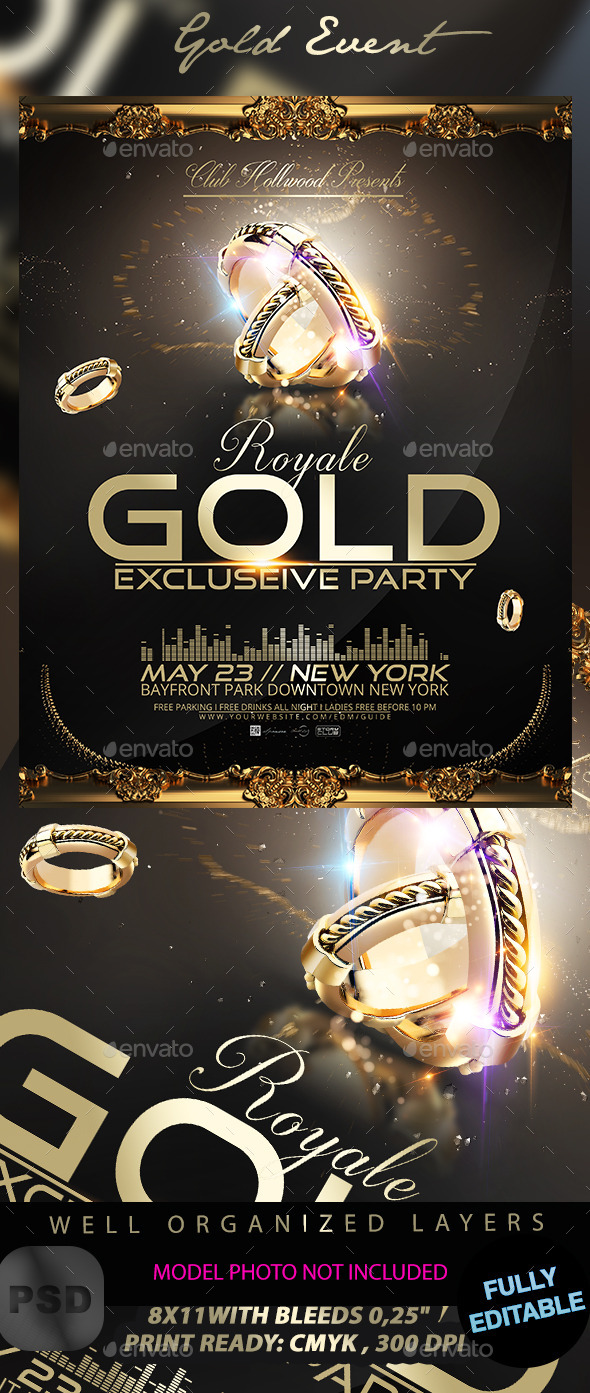 Gold Event Poster - Events Flyers