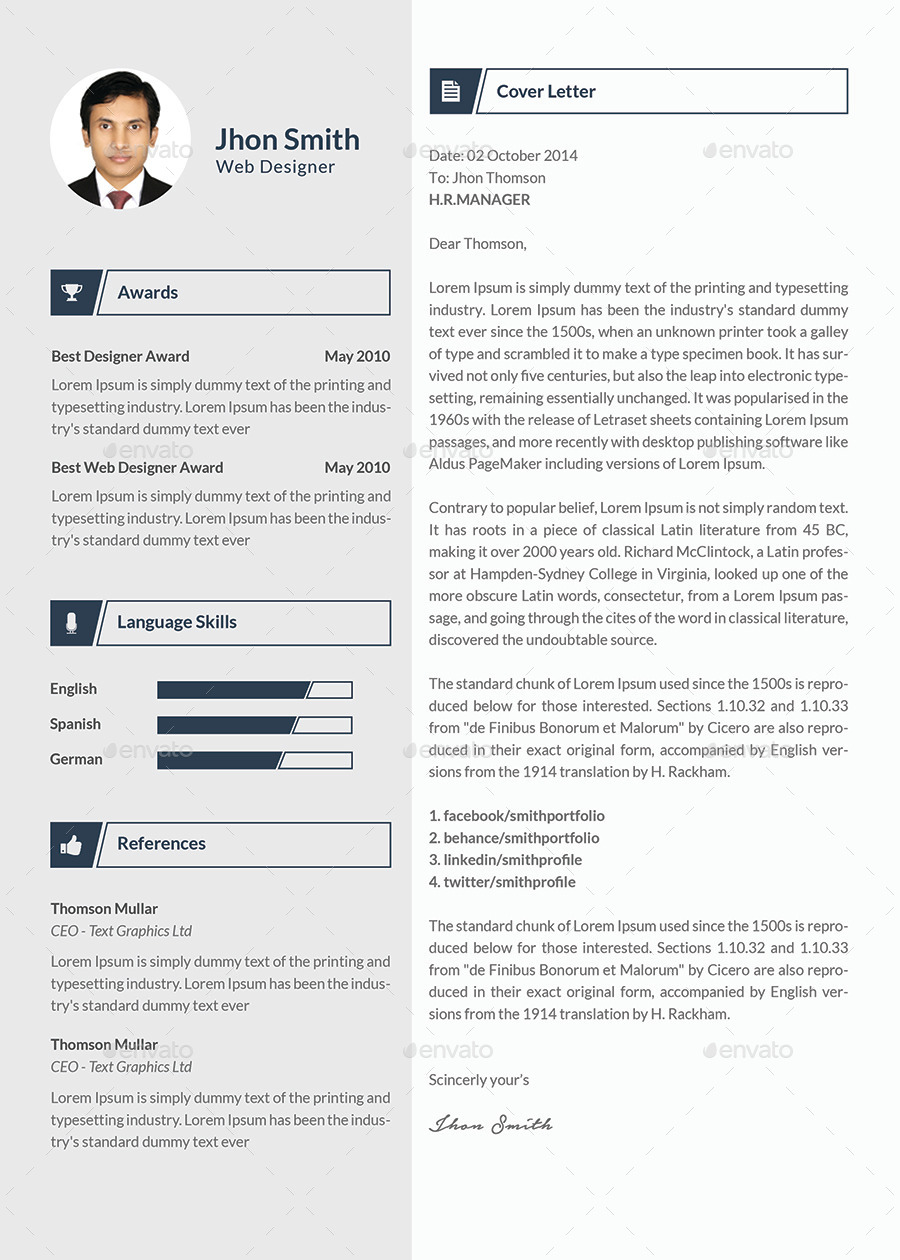 Resume - 02, Print Templates | GraphicRiver