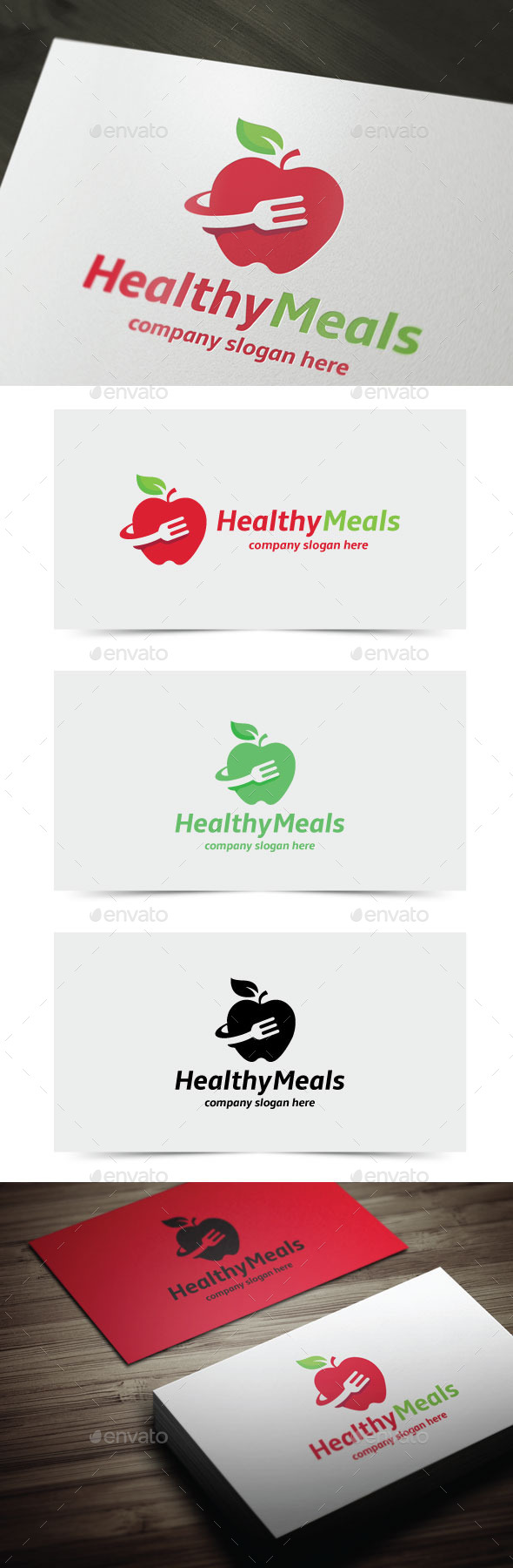Healthy Meals - Objects Logo Templates