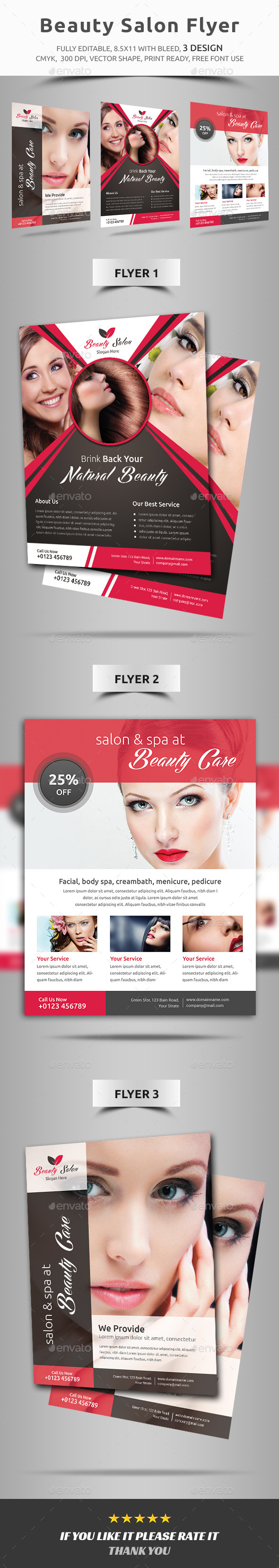 Beauty Salon Flyer - Corporate Brochures