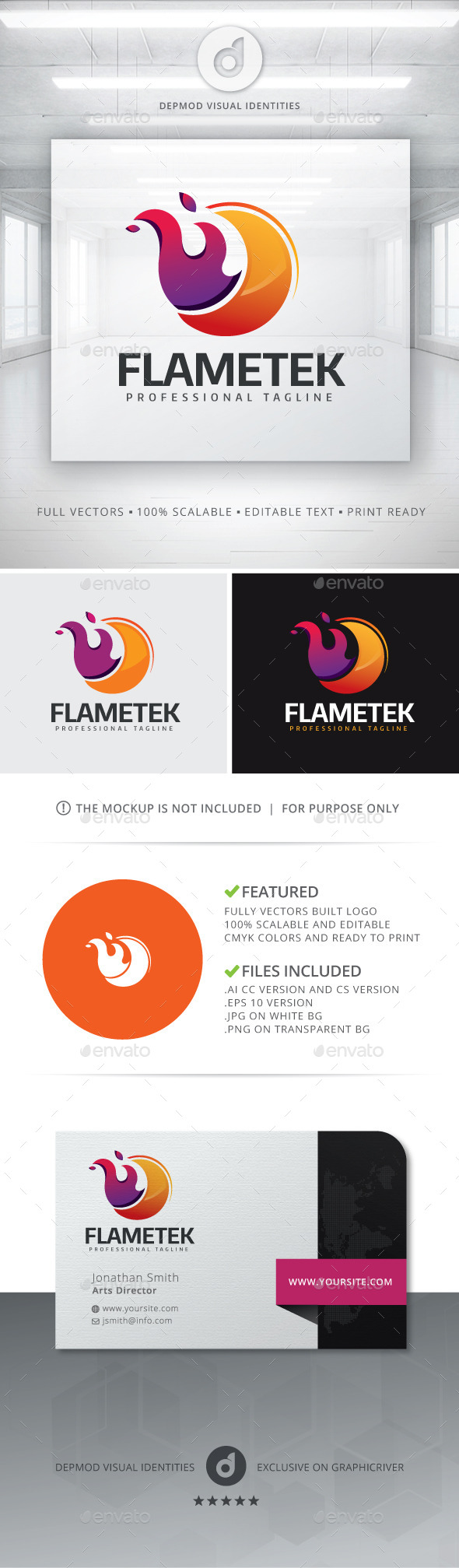 Flametek Logo - Symbols Logo Templates