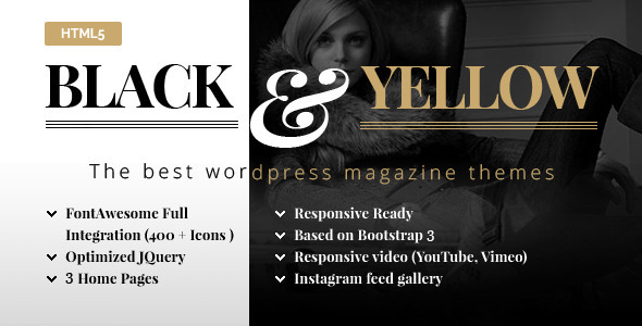 BlackYellow HTML5 Magazine - ThemeForest 11823527