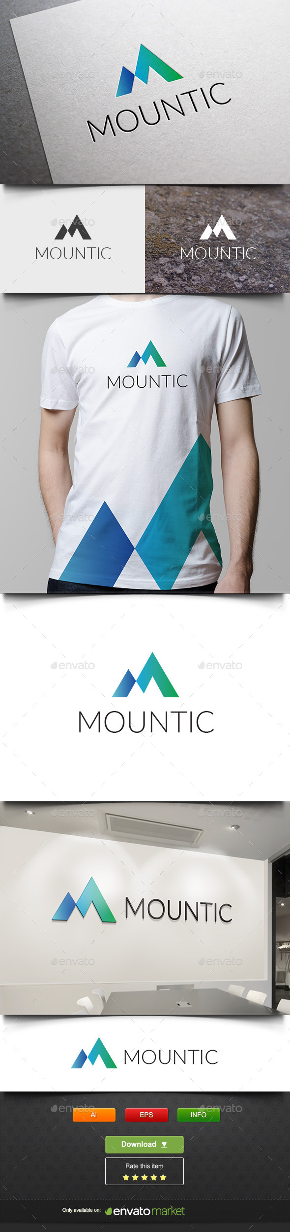 Mount Ice - Letters Logo Templates