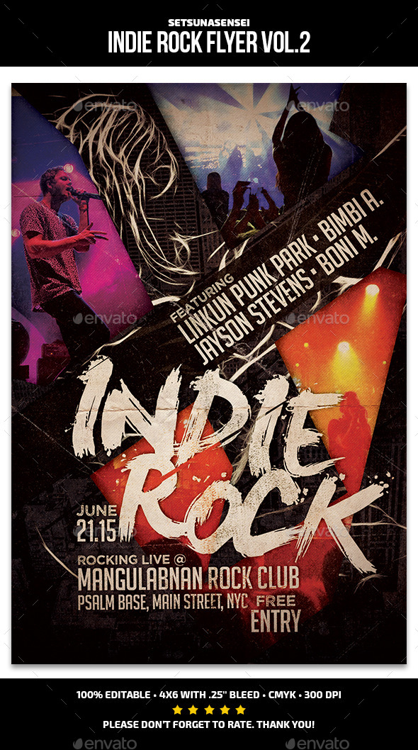 Indie Rock Flyer Vol. 2 - Concerts Events