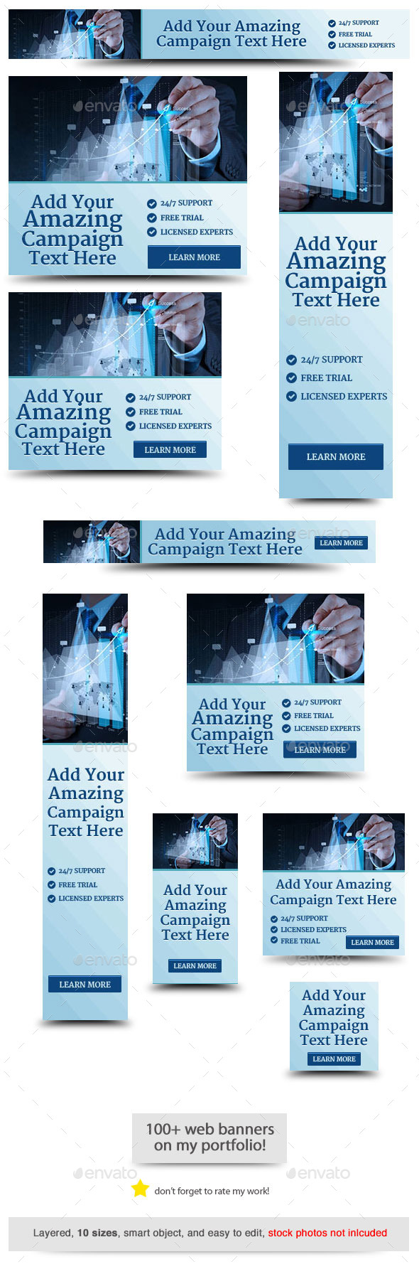 Corporate Web Banner Design Template 64 - Banners & Ads Web Elements