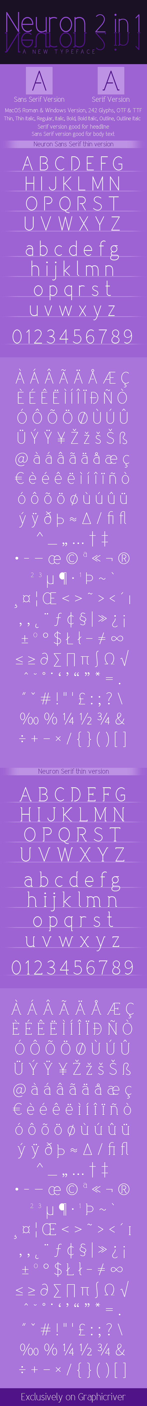 Neuron Font Family 2 in 1 - Fonts