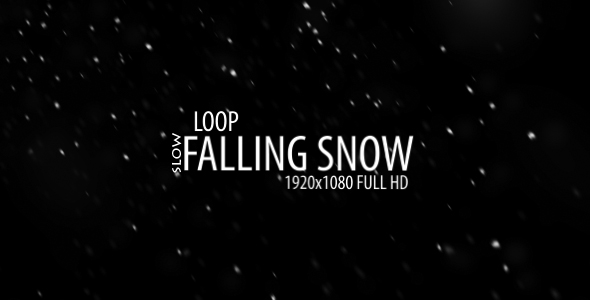 Slow Falling Snow Loop FULL HD