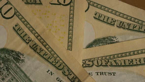 Rotating shot of American money (currency) alt
