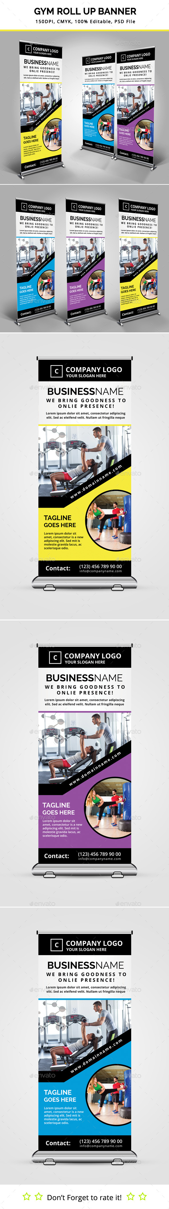 Gym Roll Up Banner - Signage Print Templates