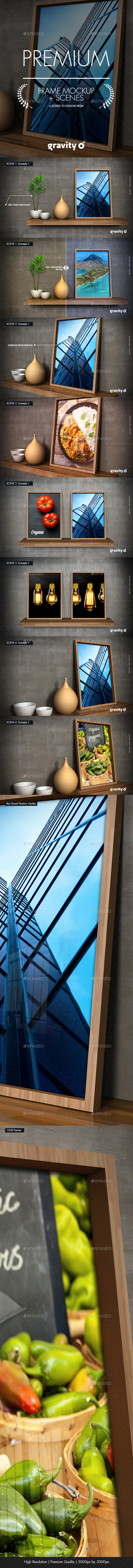 Picture Frame Mockup & Scenes - Product Mock-Ups Graphics
