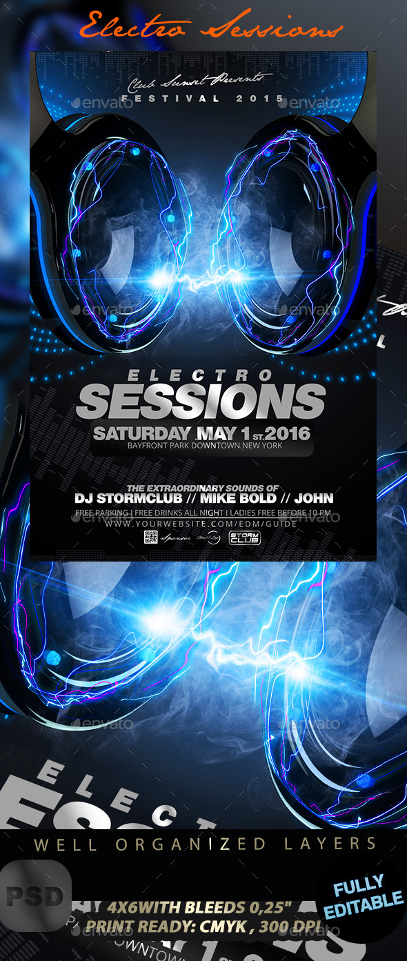 Electro Sessions - Events Flyers