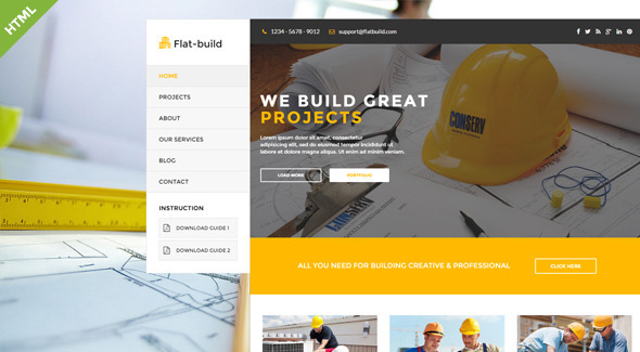 Flatbuild - HTML - ThemeForest 11645711